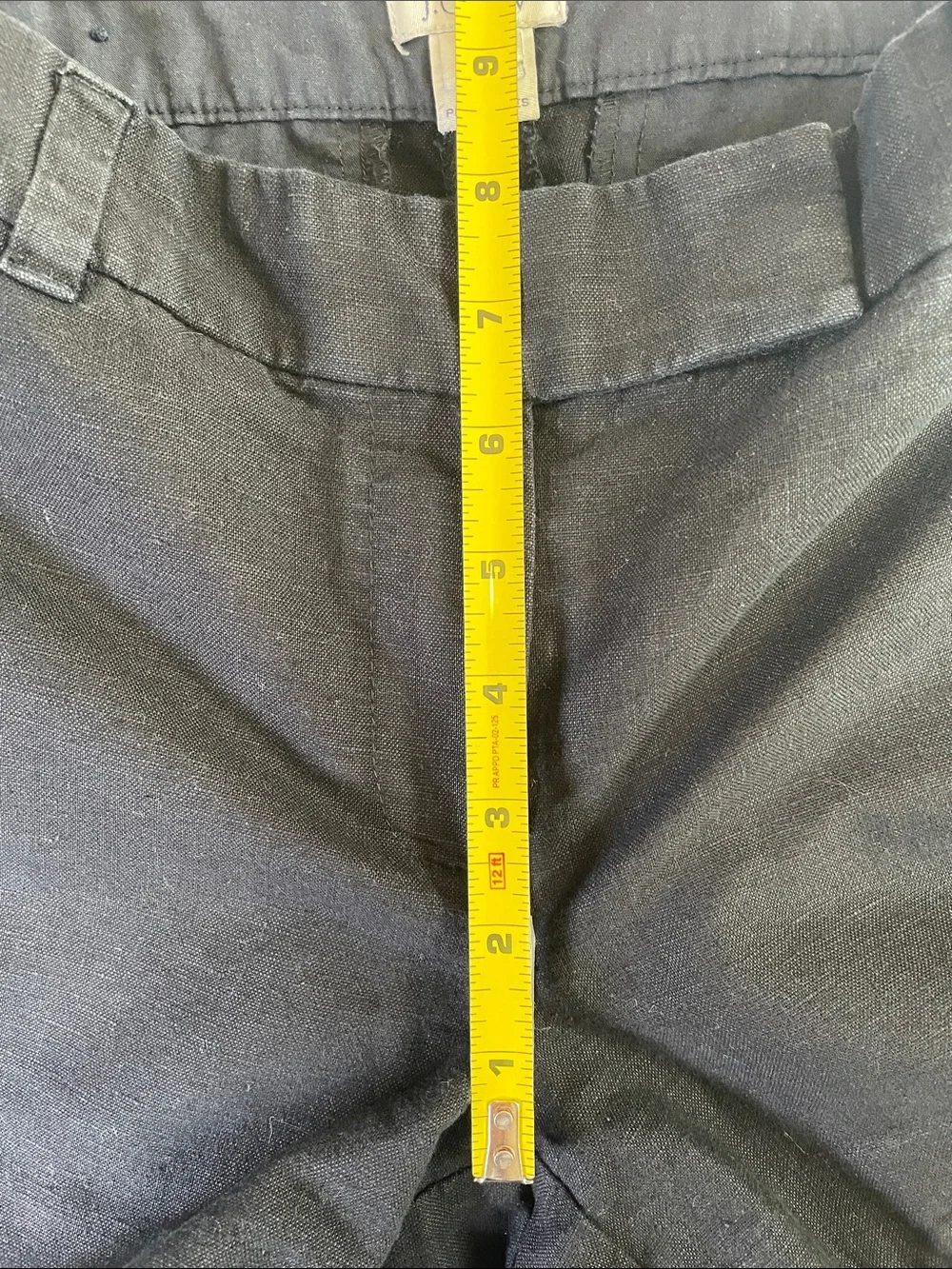 J. Crew Linen/Cotton Blend Scallop Hem Mid-Rise Black 3 1/2” Shorts Size 2